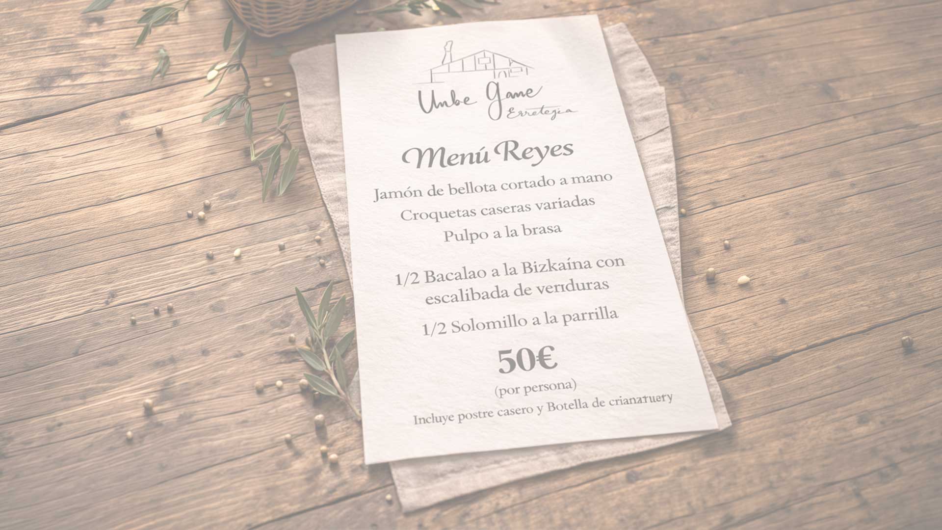 Menú Reyes, Restaurante, Unbe